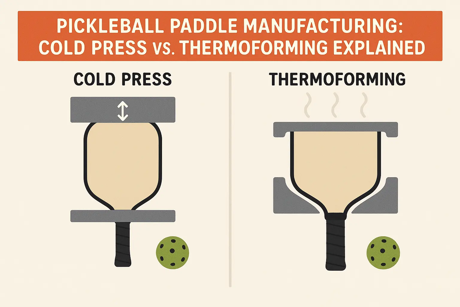 thermoformed vs non thermoformed pickleball paddles